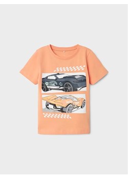 NAME IT T-Shirt HOT WHEELS 13203566 Pomarańczowy Regular Fit ze sklepu MODIVO w kategorii Koszulki niemowlęce - zdjęcie 168437867