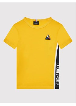 Le Coq Sportif T-Shirt 2210493 Żółty Regular Fit ze sklepu MODIVO w kategorii T-shirty chłopięce - zdjęcie 168437969