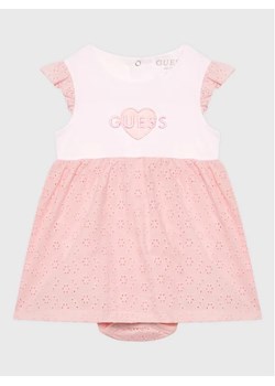 Guess Body dziecięce S3GG03 J1300 Różowy Regular Fit ze sklepu MODIVO w kategorii Body niemowlęce - zdjęcie 168439097