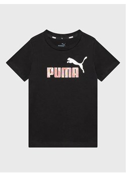 Puma T-Shirt Bloom Logo 670311 Czarny Regular Fit ze sklepu MODIVO w kategorii T-shirty chłopięce - zdjęcie 168439337