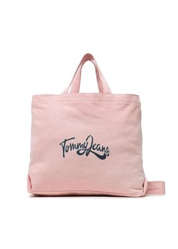 Tommy Jeans Torebka Tjw Canvas Mini Tote Veg Dye AW0AW14590 Różowy ze sklepu MODIVO w kategorii Torby Shopper bag - zdjęcie 168439585