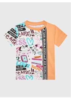Guess T-Shirt K3RI24 K6YW3 Pomarańczowy Regular Fit ze sklepu MODIVO w kategorii Koszulki niemowlęce - zdjęcie 168444607