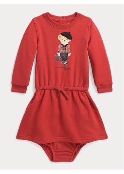 Polo Ralph Lauren Sukienka codzienna Bearfleecedr 310920454001 Czerwony Regular Fit ze sklepu MODIVO w kategorii Sukienki niemowlęce - zdjęcie 168447066
