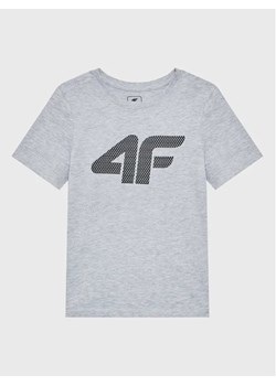 4F T-Shirt HJZ22-JTSM002 Szary Regular Fit ze sklepu MODIVO w kategorii T-shirty chłopięce - zdjęcie 168447598