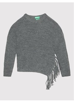 United Colors Of Benetton Sweter 1076C1125 Szary Oversize ze sklepu MODIVO w kategorii Swetry dziewczęce - zdjęcie 168450887