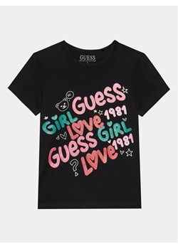 Guess T-Shirt K4RI03 K6YW4 Czarny Regular Fit ze sklepu MODIVO w kategorii Bluzki dziewczęce - zdjęcie 168455719