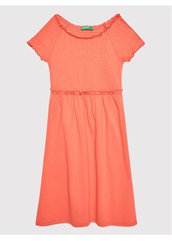 United Colors Of Benetton Sukienka letnia 3IUE0V005 Różowy Regular Fit ze sklepu MODIVO w kategorii Sukienki dziewczęce - zdjęcie 168455948
