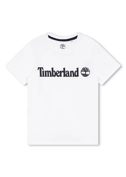 Timberland T-Shirt T25T77 S Biały Regular Fit ze sklepu MODIVO w kategorii T-shirty chłopięce - zdjęcie 168456536