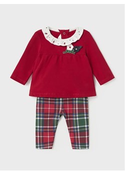 Mayoral Komplet bluzka i legginsy 2.757 Czerwony Regular Fit ze sklepu MODIVO w kategorii Komplety niemowlęce - zdjęcie 168457196
