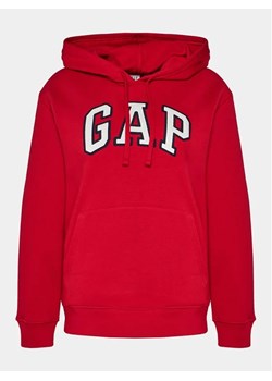 Gap Bluza 463506-34 Czerwony Regular Fit ze sklepu MODIVO w kategorii Bluzy damskie - zdjęcie 168458408
