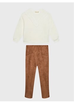 Zippy Komplet bluza i spodnie materiałowe 226-8920ZT Brązowy Regular Fit ze sklepu MODIVO w kategorii Komplety dziewczęce - zdjęcie 168458557