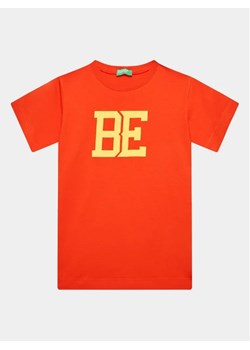United Colors Of Benetton T-Shirt 3I1XG109J Czerwony Regular Fit ze sklepu MODIVO w kategorii T-shirty chłopięce - zdjęcie 168459958