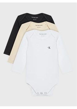 Calvin Klein Jeans Komplet 3 par body dziecięcych IN0IN00010 Kolorowy Regular Fit ze sklepu MODIVO w kategorii Body niemowlęce - zdjęcie 168460369