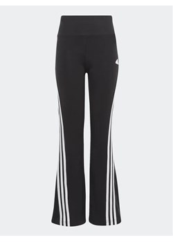adidas Legginsy Future Icons 3-Stripes Cotton Flared Leggings IC0115 Czarny ze sklepu MODIVO w kategorii Spodnie dziewczęce - zdjęcie 168460948