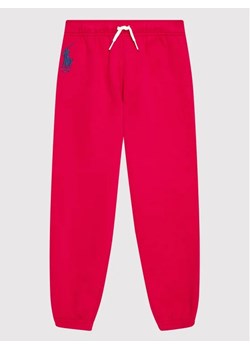 Polo Ralph Lauren Spodnie dresowe Boston 313854719004 Różowy Regular Fit ze sklepu MODIVO w kategorii Spodnie dziewczęce - zdjęcie 168464705