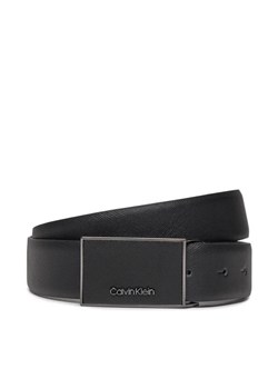 Calvin Klein Pasek Męski Leather Inlay Plaque 35M K50K511761 Czarny ze sklepu MODIVO w kategorii Paski męskie - zdjęcie 168465125