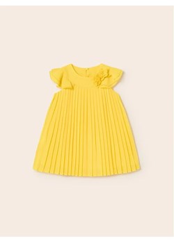 Mayoral Sukienka elegancka 1960 Żółty Regular Fit ze sklepu MODIVO w kategorii Sukienki niemowlęce - zdjęcie 168465807