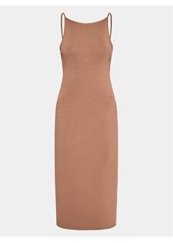 Gina Tricot Sukienka dzianinowa 16409 Brązowy Slim Fit ze sklepu MODIVO w kategorii Sukienki - zdjęcie 168466658