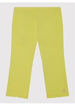 United Colors Of Benetton Legginsy 3MT1I0820 Żółty Slim Fit ze sklepu MODIVO w kategorii Spodnie dziewczęce - zdjęcie 168467487