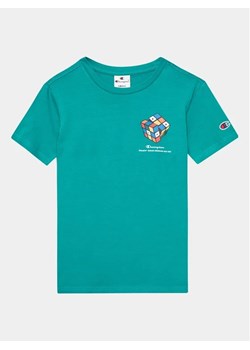 Champion T-Shirt 306373 Turkusowy Regular Fit ze sklepu MODIVO w kategorii T-shirty chłopięce - zdjęcie 168467888