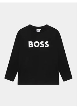 Boss Bluzka J25P25 S Czarny Regular Fit ze sklepu MODIVO w kategorii T-shirty chłopięce - zdjęcie 168468367
