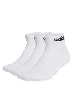 adidas Skarpety Niskie Unisex Linear Ankle Socks Cushioned Socks 3 Pairs HT3457 Biały ze sklepu MODIVO w kategorii Skarpetki damskie - zdjęcie 168469168