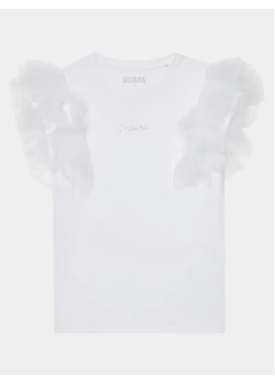 Guess T-Shirt J4RI34 K6YW1 Biały Regular Fit ze sklepu MODIVO w kategorii Bluzki dziewczęce - zdjęcie 168470396