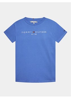 Tommy Hilfiger T-Shirt Essential Tee S/S KG0KG05242 Niebieski Regular Fit ze sklepu MODIVO w kategorii Bluzki dziewczęce - zdjęcie 168470435