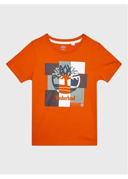 Timberland T-Shirt T25T80 D Pomarańczowy Regular Fit ze sklepu MODIVO w kategorii T-shirty chłopięce - zdjęcie 168470438