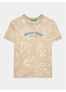 United Colors Of Benetton T-Shirt 34D3G109I Beżowy Regular Fit ze sklepu MODIVO w kategorii T-shirty chłopięce - zdjęcie 168471095