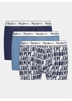 Pepe Jeans Komplet 3 par bokserek Allover Logo Tk 3P PMU11091 Granatowy ze sklepu MODIVO w kategorii Majtki męskie - zdjęcie 168472845