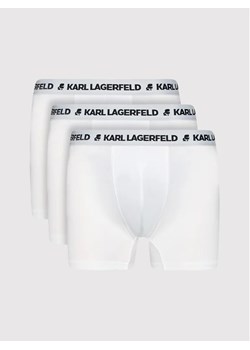 KARL LAGERFELD Komplet 3 par bokserek Logo Trunks 211M2102 Biały ze sklepu MODIVO w kategorii Majtki męskie - zdjęcie 168476545