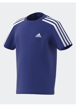 adidas T-Shirt Essentials 3-Stripes Cotton T-Shirt IJ6344 Niebieski Regular Fit ze sklepu MODIVO w kategorii T-shirty chłopięce - zdjęcie 168477997