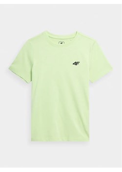 4F T-Shirt 4FJAW23TTSHM0795 Zielony Regular Fit ze sklepu MODIVO w kategorii T-shirty chłopięce - zdjęcie 168478396