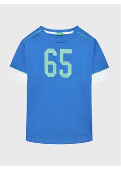 United Colors Of Benetton T-Shirt 3096C10A9 Niebieski Regular Fit ze sklepu MODIVO w kategorii T-shirty chłopięce - zdjęcie 168483145