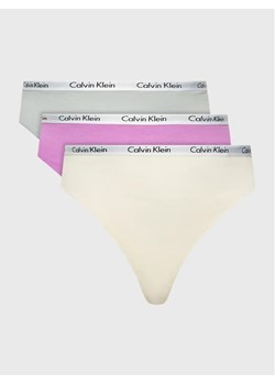Calvin Klein Underwear Komplet 3 par stringów 000QD3800E Kolorowy ze sklepu MODIVO w kategorii Majtki damskie - zdjęcie 168485146