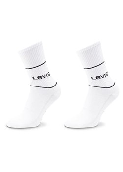 Levi's® Zestaw 2 par wysokich skarpet unisex 701210567 Biały ze sklepu MODIVO w kategorii Skarpetki damskie - zdjęcie 168485596