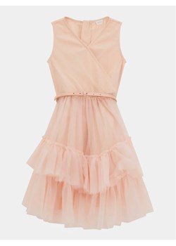 Guess Sukienka elegancka J4RK05 KC3F0 Różowy Regular Fit ze sklepu MODIVO w kategorii Sukienki dziewczęce - zdjęcie 168489806