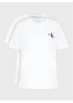 Calvin Klein Jeans Komplet 2 t-shirtów J20J220845 Biały Slim Fit ze sklepu MODIVO w kategorii Bluzki damskie - zdjęcie 168490177