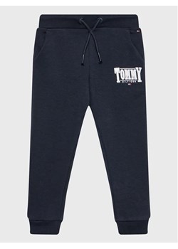 Tommy Hilfiger Spodnie dresowe Logo KG0KG06869 Granatowy Regular Fit ze sklepu MODIVO w kategorii Spodnie chłopięce - zdjęcie 168491858