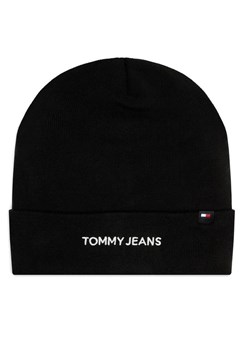 Tommy Jeans Czapka Linear Logo AM0AM12025 Czarny ze sklepu MODIVO w kategorii Czapki zimowe męskie - zdjęcie 168492837
