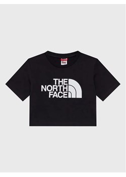 The North Face T-Shirt Crop Easy NF0A83EU Czarny Regular Fit ze sklepu MODIVO w kategorii Bluzki dziewczęce - zdjęcie 168495467