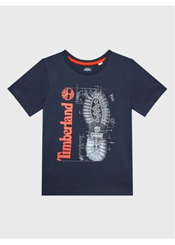 Timberland T-Shirt T25T82 S Granatowy Regular Fit ze sklepu MODIVO w kategorii T-shirty chłopięce - zdjęcie 168498556