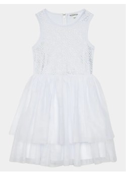 Guess Sukienka elegancka J4RK34 KC4T0 Biały Regular Fit ze sklepu MODIVO w kategorii Sukienki dziewczęce - zdjęcie 168499125