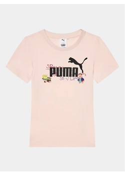 Puma T-Shirt Puma X Spongebob 622212 Różowy Regular Fit ze sklepu MODIVO w kategorii Bluzki dziewczęce - zdjęcie 168499596