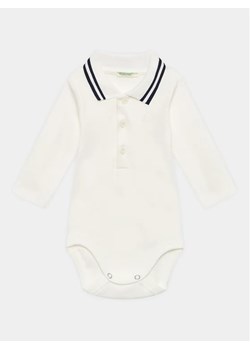 United Colors Of Benetton Body dziecięce 3CDIAB00F Biały Regular Fit ze sklepu MODIVO w kategorii Body niemowlęce - zdjęcie 168499965