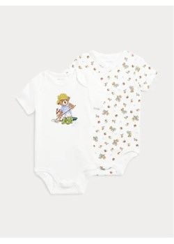 Polo Ralph Lauren Komplet 2 par body dziecięcych 320900369001 Biały Regular Fit ze sklepu MODIVO w kategorii Body niemowlęce - zdjęcie 168501408