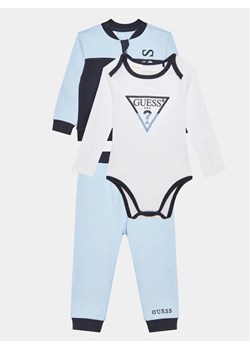 Guess Komplet bluza, body i spodnie dresowe H3YW10 KA6W4 Niebieski Regular Fit ze sklepu MODIVO w kategorii Komplety niemowlęce - zdjęcie 168504195