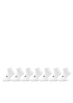 4F Zestaw 7 par niskich skarpet męskich 4FWAW23USOCM223 Biały ze sklepu MODIVO w kategorii Skarpetki męskie - zdjęcie 168504467