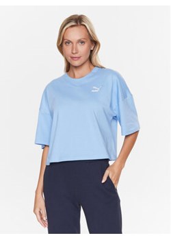 Puma T-Shirt Classics 538052 Niebieski Oversize ze sklepu MODIVO w kategorii Bluzki damskie - zdjęcie 168505558